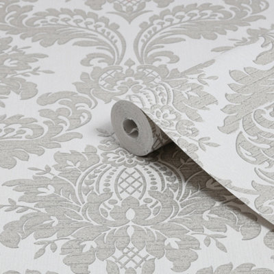 Boutique Archive Grey Damask Wallpaper