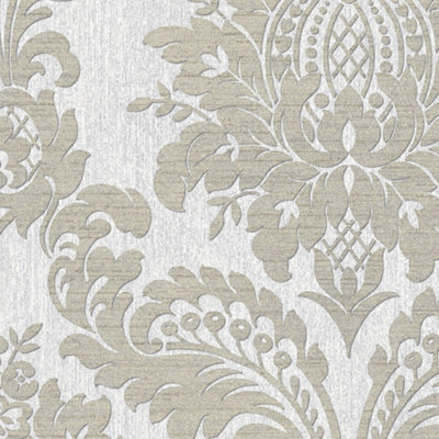 Boutique Archive Grey Damask Wallpaper