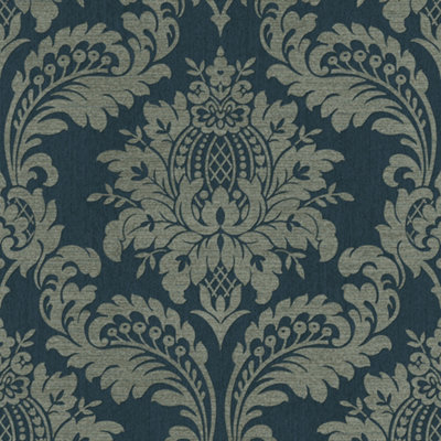 Boutique Archive Teal & Gold Damask Wallpaper