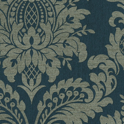 Boutique Archive Teal & Gold Damask Wallpaper