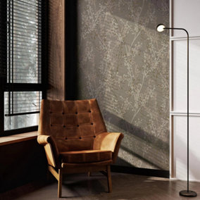 Boutique Breeze Sprig Floral Natural Wallpaper