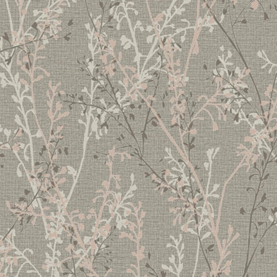 Boutique Breeze Sprig Floral Natural Wallpaper