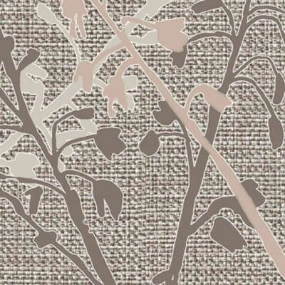 Boutique Breeze Sprig Floral Natural Wallpaper