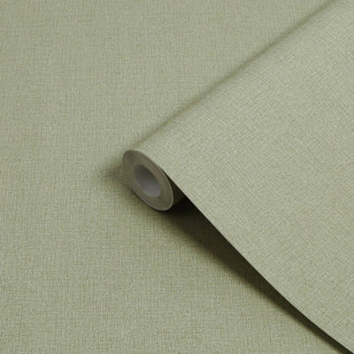 Boutique Breeze Texture Green Metallic Shimmer Wallpaper