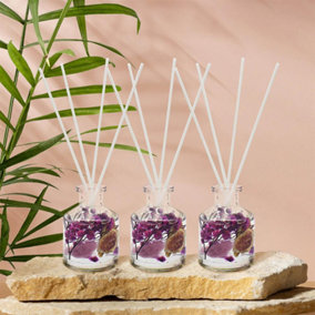 Boutique Fig & Lotus Floral Reed Diffuser Set of 3 Gift Set