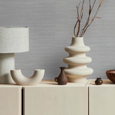 Boutique Flow Scape Texture Grey Wallpaper