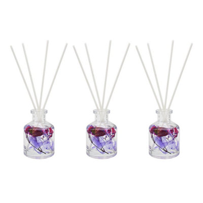 Boutique Lavender & Chamomile Floral Reed Diffuser Set of 3 Gift Set