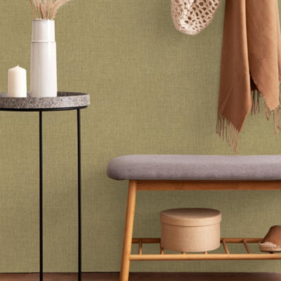 Boutique Loom Texture Golden Wallpaper