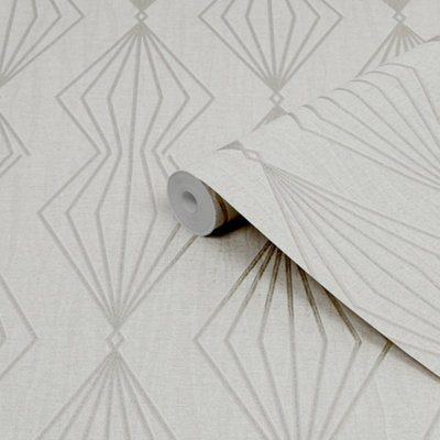 Boutique Marquise Geometric Pearl Wallpaper