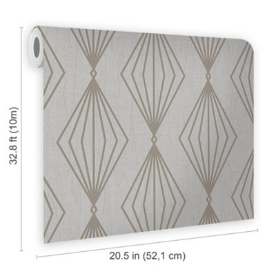 Boutique Marquise Geometric Pearl Wallpaper