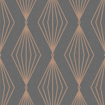 Boutique Marquise Geometric Smokey Quartz Wallpaper