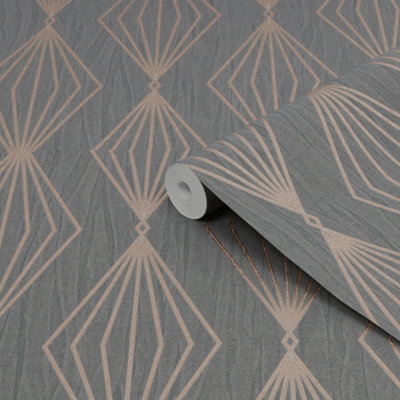 Boutique Marquise Geometric Smokey Quartz Wallpaper