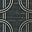 Boutique Onyx Indulgent Geometric Wallpaper
