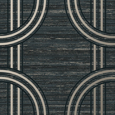 Boutique Onyx Indulgent Geometric Wallpaper