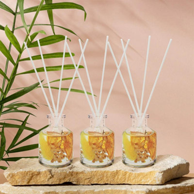 Boutique Orange Blossom Floral Reed Diffuser Set of 3 Gift Set