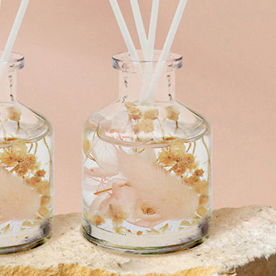 Boutique Peony & Blush Suede Floral Reed Diffuser Set of 3 Gift Set - 4