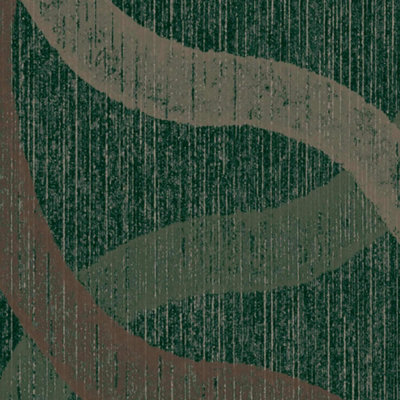 Boutique Refine Geometric Green & Gold Wallpaper