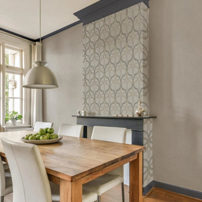 Boutique Refine Geometric Natural Wallpaper