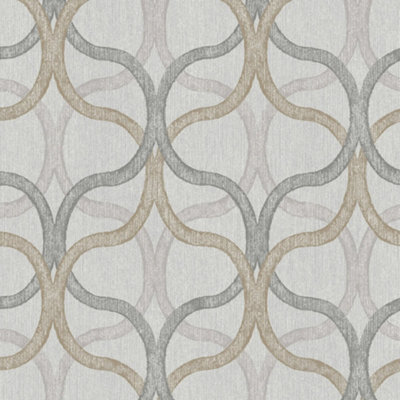 Boutique Refine Geometric Natural Wallpaper