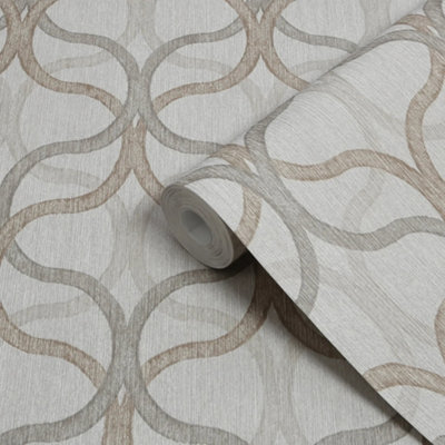 Boutique Refine Geometric Natural Wallpaper