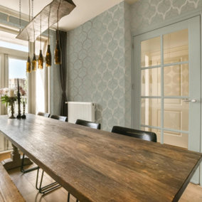 Boutique Refine Geometric Sage Green Wallpaper
