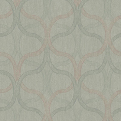 Boutique Refine Geometric Sage Green Wallpaper