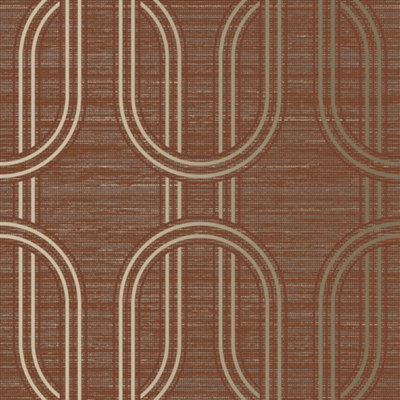 Boutique Ruby Indulgent Geometric Wallpaper