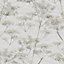 Boutique Serene Seed-Head Grey Floral Wallpaper