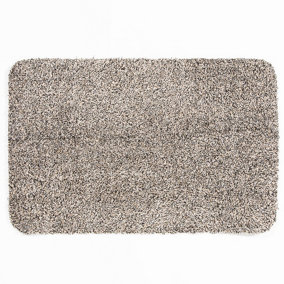 Bowden Polyester Cotton Washable Mat with TPR Backing 40x60cm Granite Colour