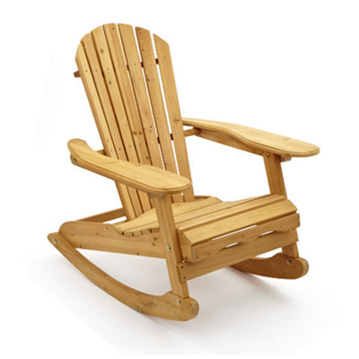 Bowland Adirondack Wooden Rocking Chair - 3