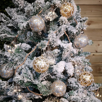 Gold and silver christmas baubles new arrivals