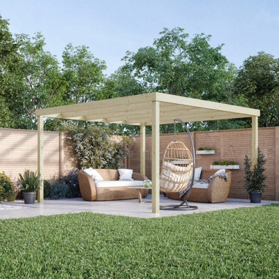 Box Pergola - Wood - L240 x W480 x H270 cm - Light Green