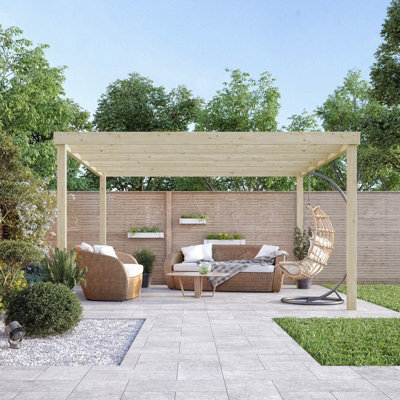 Box Pergola - Wood - L240 x W480 x H270 cm - Light Green - 3