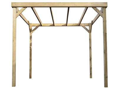 Box pergola, wooden diy kit , 1.8m x 1.8m (Natural finish)