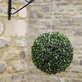 Boxwood Ball 30cm Artificial Garden Hanging Baskets Floral Decoration