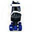 Boys Blue Black Quad Skates Kids Padded Roller Boots Safety Pads Helmet Set Large 3-6 (35-38 EU)