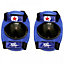 Boys Blue Black Quad Skates Kids Padded Roller Boots Safety Pads Helmet Set Large 3-6 (35-38 EU)