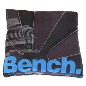 Boys Kids Bench Design Cushion Black (One Size)