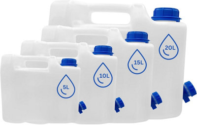 BPA Free Plastic Water Container with Tap Portable Water Container for Camping Outdoor, Easy Clean, Leakproof Drink Dispenser 15L