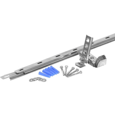 BPC Fixings Universal Wall Starter Kit - Stainless Steel - 2.4m (Pack of 10)