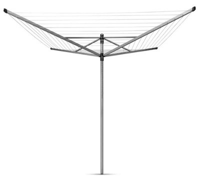 Brabantia Lift-O-Matic 60m Rotary Airer with Ground Spike and Cover