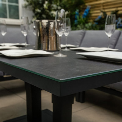 Bracken Outdoors Miami Deluxe Aluminium Rectangular Corner set with Adjustable Table - 3
