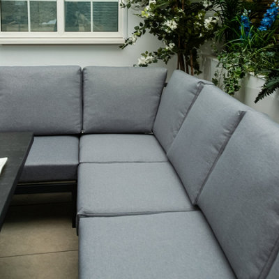 Bracken Outdoors Miami Deluxe Aluminium Rectangular Corner set with Adjustable Table - 7