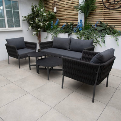 Bracken Outdoors Monaco Rope Lounge Sofa Garden Furniture Set - 3