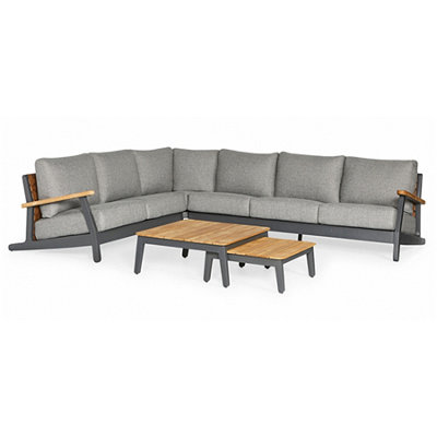 Bracken Outdoors Stockholm Aluminium Rectangular Corner Sofa Set