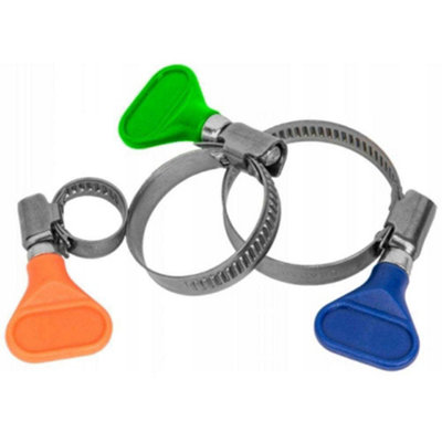 Bradas 10 x Stainless Steel Hose Clips Pipe Clamps 12-20mm Butterfly No ...