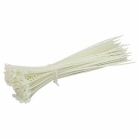 Bradas 100pcs White Small Nylon 2.5mm Plastic Cable Ties, Zip Tie Wraps, 120mm long