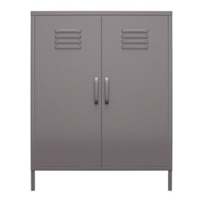 Bradford 2 Door Metal Storage Cabinet Grey