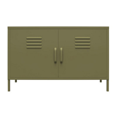 Bradford Metal Cabinet with 2 Doors Olive Green