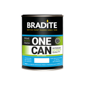 Bradite One Can Matt Multi-Surface Primer and Finish (OC63) 1L - (BS 381C 538) Post office red / Cherry